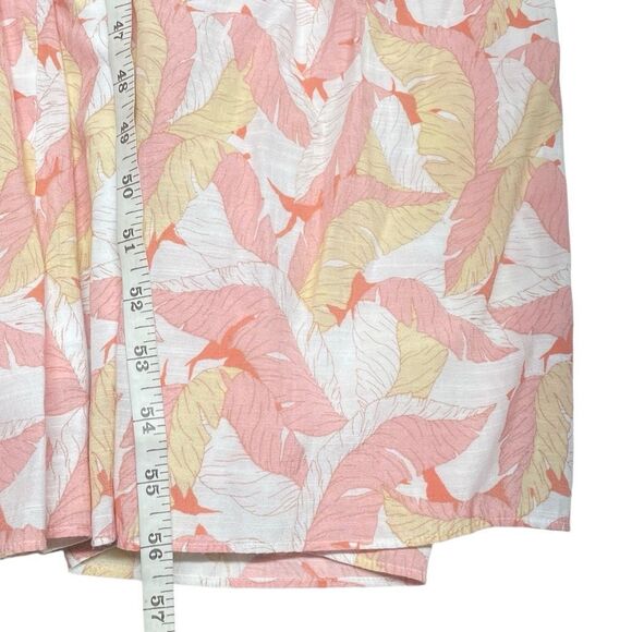 Nine West Palm Print Tiered Peasant Ankle Length Maxi Dress N0475 - Picture 6 of 8